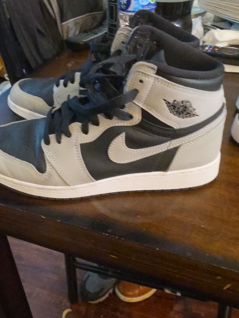 Nike Air Jordan 1 Mid Sneakers - Black & Gray